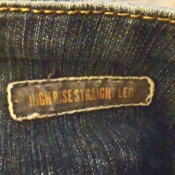 JAG Jeans pull-on, dark blue wash, high rise straight leg jeans, 4P - Picture 5 of 10